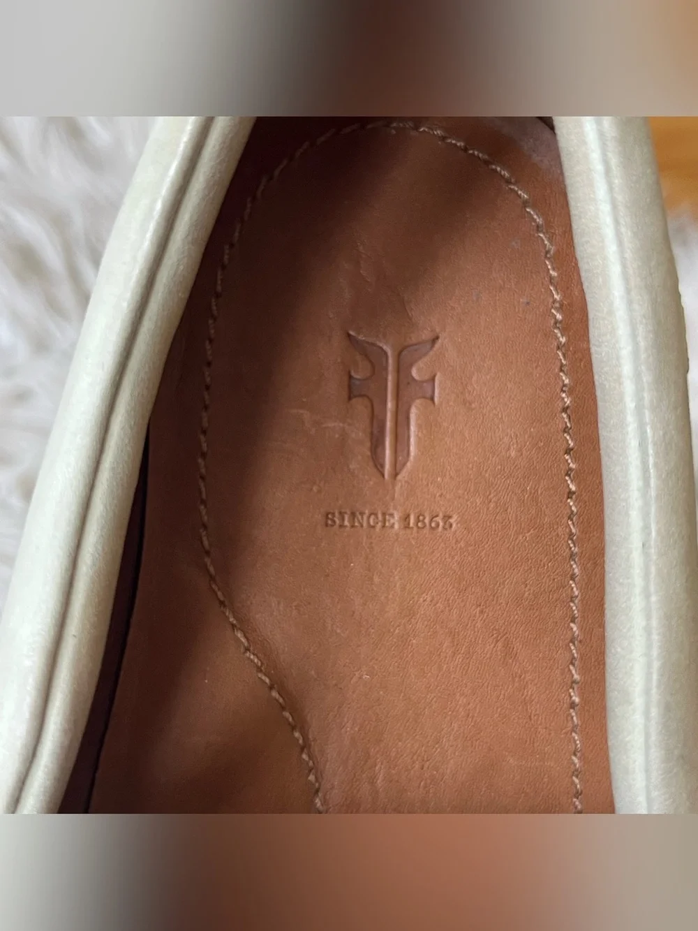 Frye Ivy Slip On Leather Off White Sneakers Shoes 3481157 Size Men’s 7.5